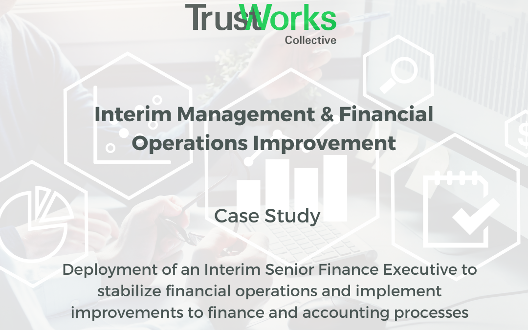 Case study on TrustWorks Collective's deployment of an Interim Senior Finance Executive to enhance financial operations, highlighting the strategic improvements in finance and accounting processes for an independent physician group.